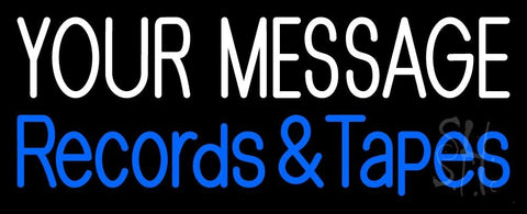 Custom Blue Records And Tapes Neon Sign 13