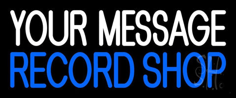 Custom Blue Record Shop 1 Neon Sign 10