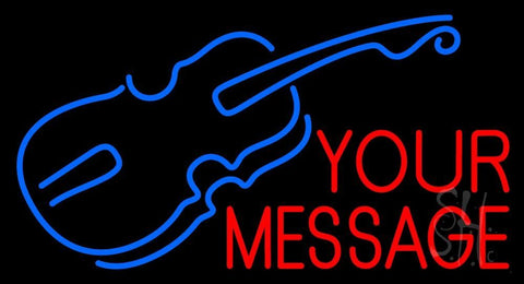 Custom Blue Violin Logo Neon Sign 20