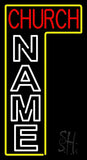 Custom Church With Border Neon Sign 37" Tall x 20" Wide x 3" Deep
