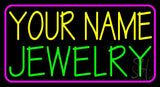 Custom Green Jewelry Pink Border Neon Sign 20" Tall x 37" Wide x 3" Deep