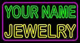 Custom Jewelry Pink Border Neon Sign 20" Tall x 37" Wide x 3" Deep