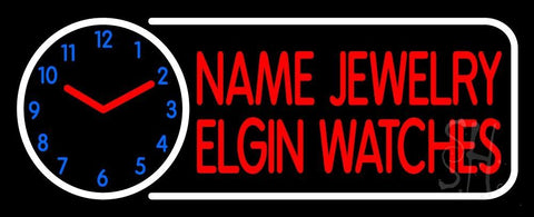 Custom Jewelry Watches White Border Neon Sign 13