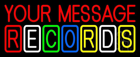 Custom Multicolor Records Block 2 Neon Sign 13