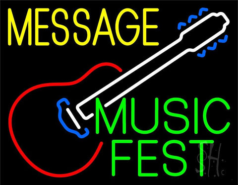 Custom Music Fest Green Neon Sign 24