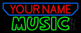 Custom Music Green Block Neon Sign 13" Tall x 32" Wide x 3" Deep