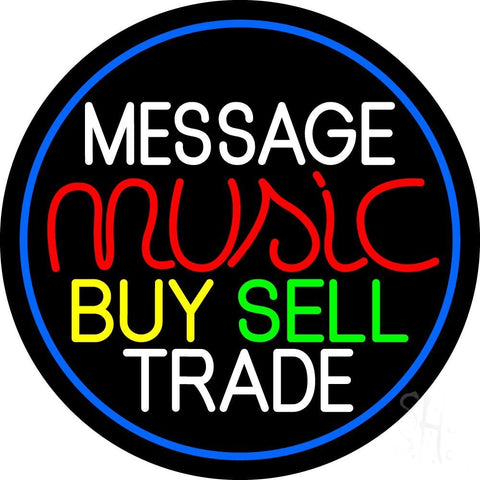 Custom Music Red Buy Sell Trade Neon Sign 26