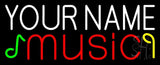 Custom Music With Notes Neon Sign 13" Tall x 32" Wide x 3" Deep