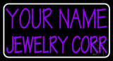 Custom Purple Jewelry White Border Neon Sign 20" Tall x 37" Wide x 3" Deep