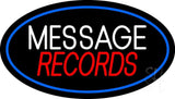 Custom Records Block Blue Border 4 Neon Sign 17" Tall x 30" Wide x 3" Deep
