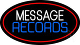 Custom Records Block Red Border 3 Neon Sign 17" Tall x 30" Wide x 3" Deep