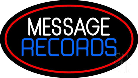 Custom Records Block Red Border 3 Neon Sign 17