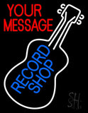 Custom Record Shop Block Neon Sign 31" Tall x 24" Wide x 3" Deep