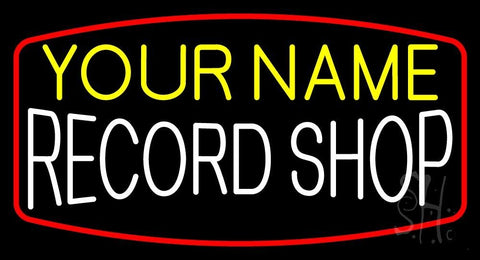 Custom Record Shop White Neon Sign 20