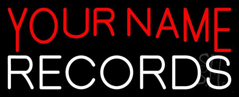 Custom Records White Block Neon Sign 13