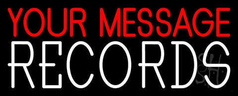 Custom Records White Neon Sign 13