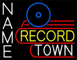 Custom Record Town Neon Sign 24" Tall x 31" Wide x 3" Deep