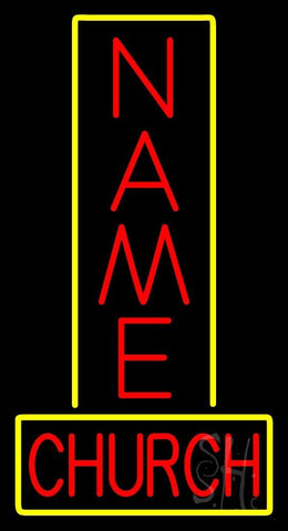 Custom Red Church With Border Neon Sign 37