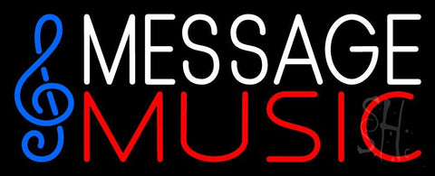 Custom Red Music And Blue Note With Logo Neon Sign 13
