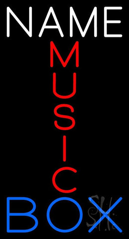Custom Red Music Blue Box Neon Sign 37