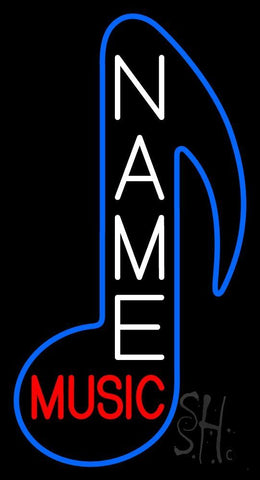 Custom Red Music Blue Logo Neon Sign 37
