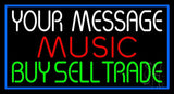 Custom Red Music Green Buy Sell Trade Neon Sign 20" Tall x 37" Wide x 3" Deep
