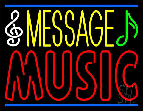 Custom Red Music Neon Sign 24