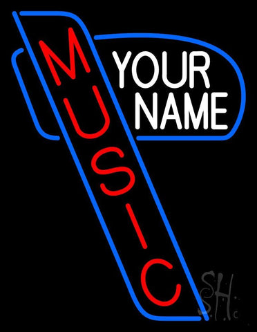 Custom Red Music Vertical Neon Sign 31