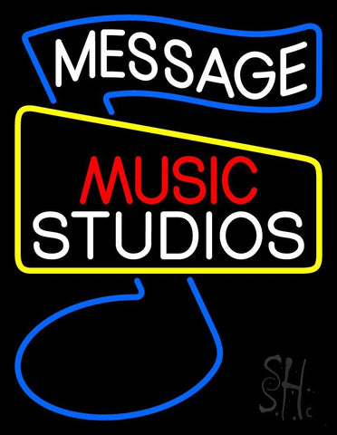 Custom Red Music White Studio Blue Note Neon Sign 31