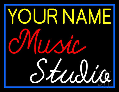 Custom Red Music White Studio Neon Sign 24