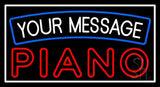 Custom Red Piano Block White Border Neon Sign 20" Tall x 37" Wide x 3" Deep