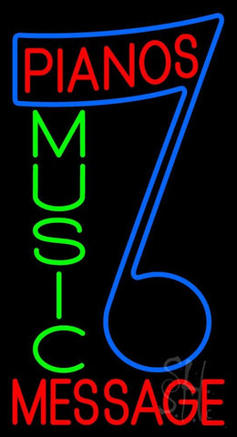 Custom Red Pianos Green Music Blue Note Neon Sign 37