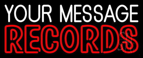 Custom Red Records Block Neon Sign 13