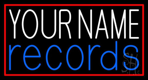 Custom Red Records Red Border 1 Neon Sign 20
