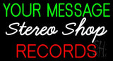 Custom Red Records White Stereo Shop Neon Sign 20" Tall x 37" Wide x 3" Deep