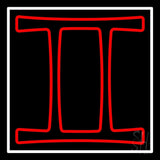 Gemini Red Neon Sign 24" Tall x 24" Wide x 3" Deep