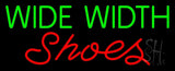 Green Wide Width Red Shoes Neon Sign 13" Tall x 32" Wide x 3" Deep