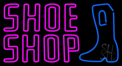 Pink Double Stroke Shoe Shop Neon Sign 20