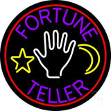Purple Fortune Teller With Logo Neon Sign 26" Tall x 26" Wide x 3" Deep