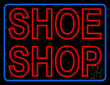 Red Double Stroke Shoe Shop Neon Sign 24" Tall x 31" Wide x 3" Deep