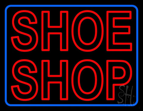 Red Double Stroke Shoe Shop Neon Sign 24