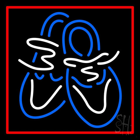 Shoe Pair With Border Neon Sign 24