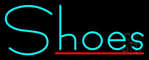 Turquoise Shoes Red Line Neon Sign 13