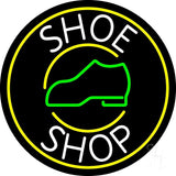 White Shoe Shop With Border Neon Sign 26" Tall x 26" Wide x 3" Deep