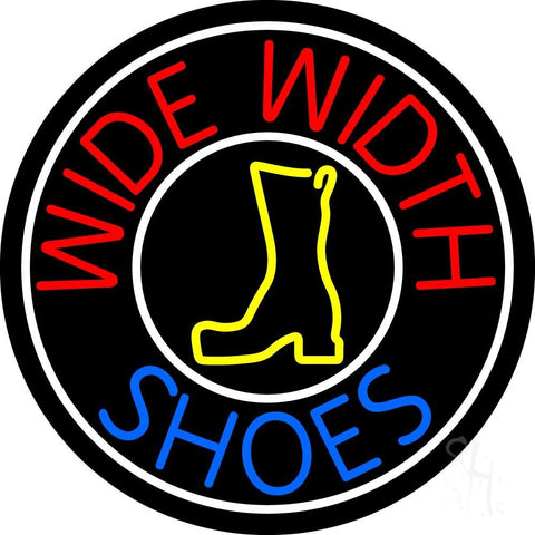 Wide Width Shoes With White Border Neon Sign 26
