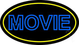Blue Double Stroke Movie Neon Sign 17" Tall x 30" Wide x 3" Deep