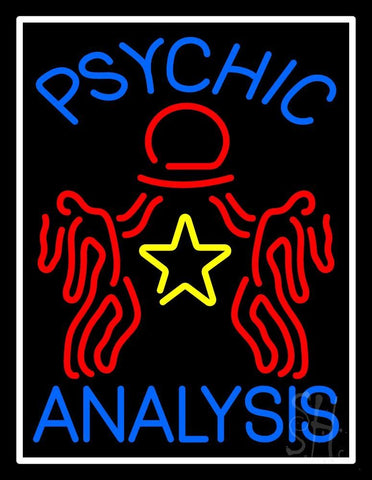 Blue Psychic Analysis With Logo Neon Sign 31