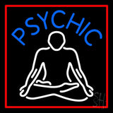 Blue Psychic Logo With Red Border Neon Sign 24" Tall x 24" Wide x 3" Deep