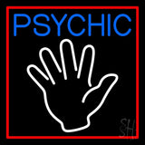 Blue Psychic Red Border Neon Sign 24" Tall x 24" Wide x 3" Deep