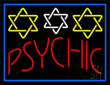 Blue Psychic With Stars Neon Sign 24" Tall x 31" Wide x 3" Deep
